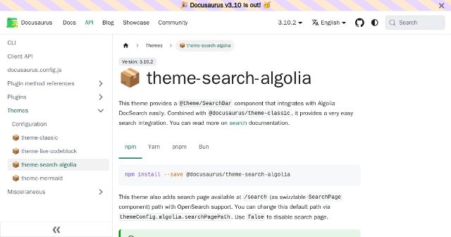 Theme Search Algolia