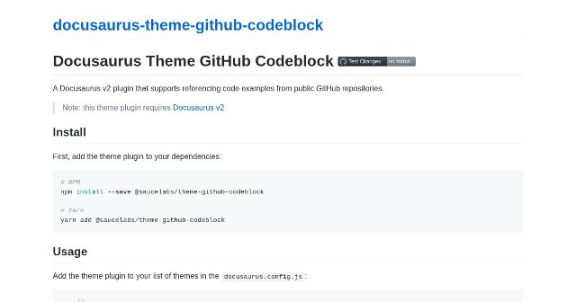 GitHub Code Block